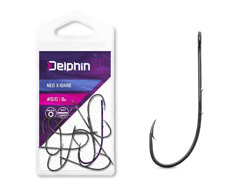 Konksud Delphin B! NEO X-BARB / Tšeburaška konks Delphin B! NEO X-BARB / 8 tk