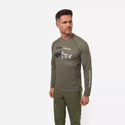 UPF 50 Krekls FINNTRAIL WAVE FISH KHAKI 6611
