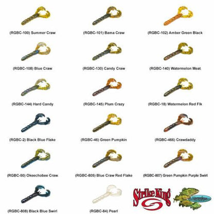 Silikoonlant Strike King Rage Tail, Rage Baby Craw 3" / 7.6cm