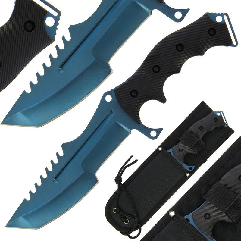 Nazis Fixed Blade Blue Knife