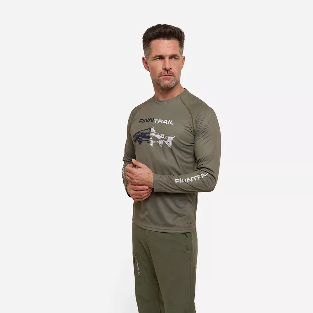 UPF 50 Krekls FINNTRAIL WAVE FISH KHAKI 6611