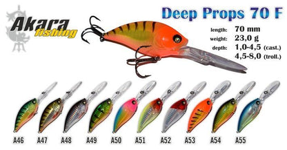 AKARA Deep Props 70 F (70mm, 23g, 1-4.5m)