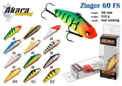 Vib AKARA «Zinger» 60 FS (60mm, 9g) 