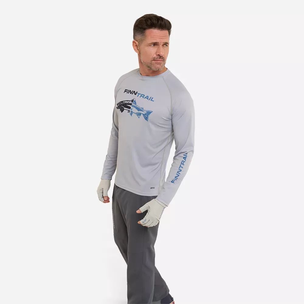 UPF 50 Krekls FINNTRAIL WAVE FISH GREY 6611