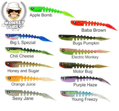 Silikoonist peibutised Monkey Lures Shaky Lui 7.5cm