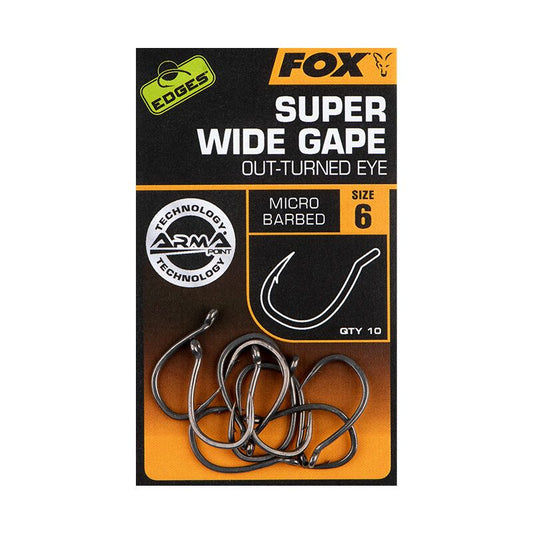 Āķi FOX EDGES™ SUPER WIDE GAPE HOOKS (OUT-TURNED EYE)