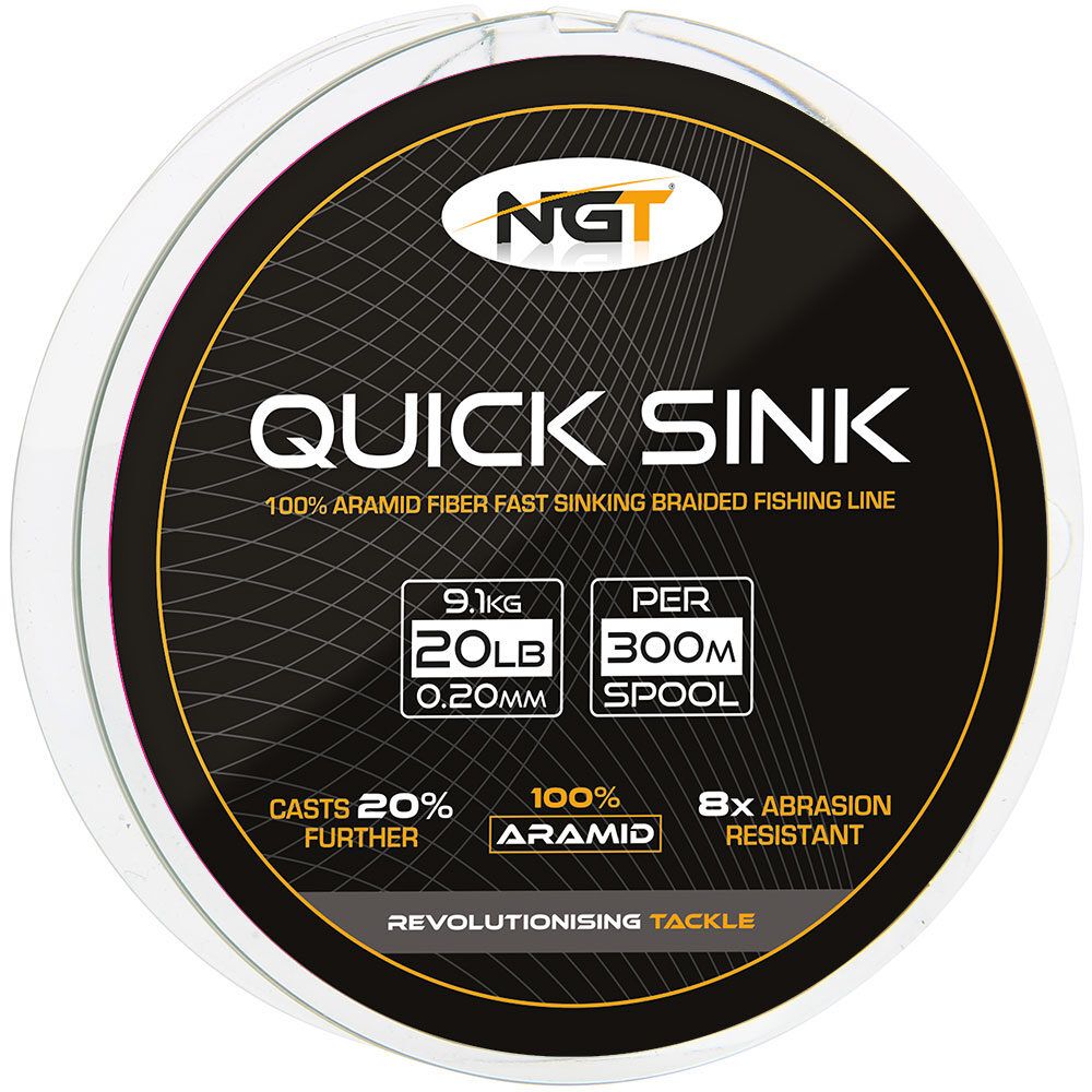 Pītā aukla NGT 300m Spool Of ‘Quick Sink’ Moss Green