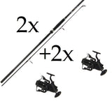 2+2 Profiler Carp 3,6m + Big Pit 9000 10-laagriline rull