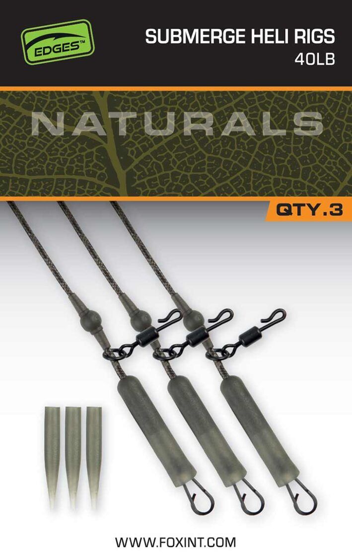Valmissüsteemid FOX EDGES™ NATURALS SUBMERGE HELI RIG LEADERS