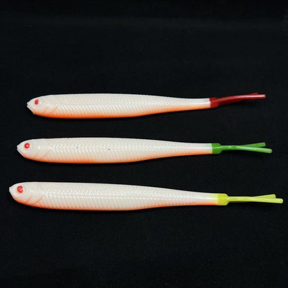 OSHELure Zander Tail Pelagic Dzeltenu Asti, 7" Silikona mānekļi Zandartiem