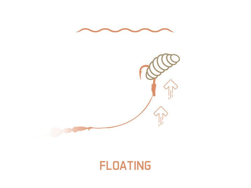 Mākslīgā ēsma baltais kāpurs Delphin MaggoX Pop Up