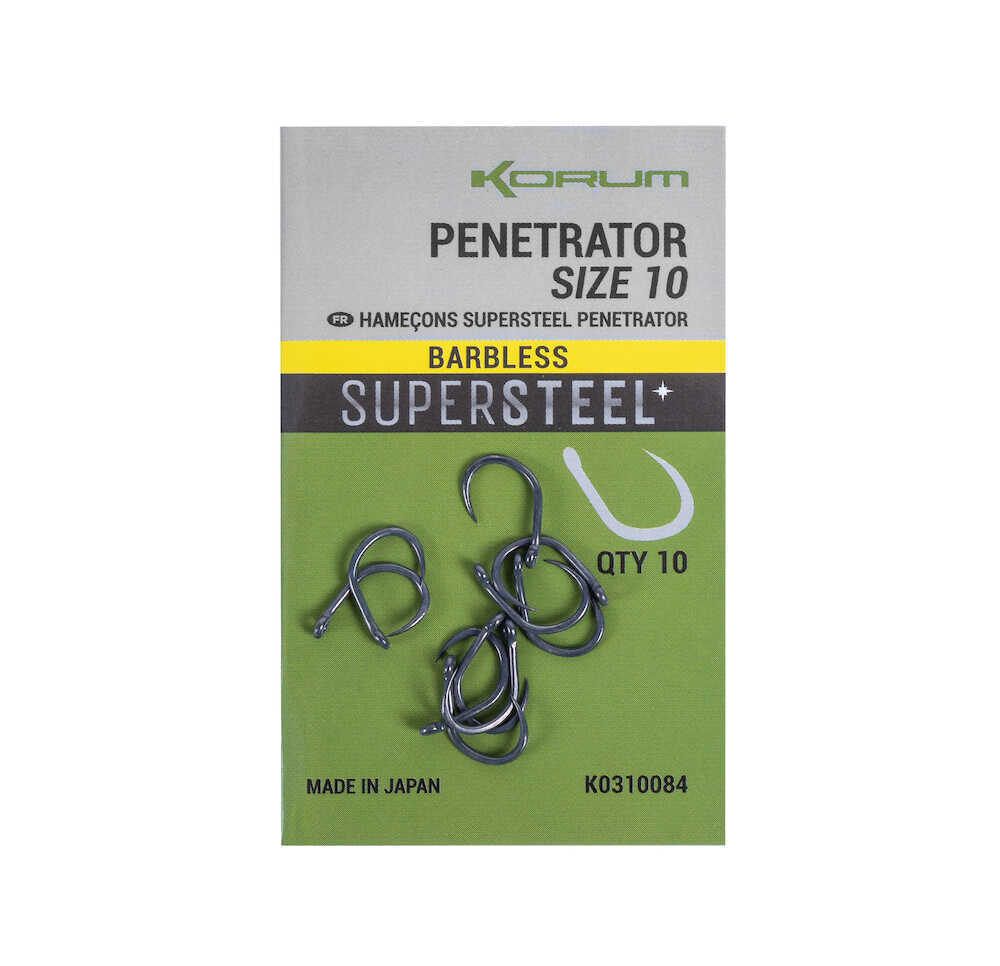 KORUM SUPERSTEEL PENETRATOR HOOKS, Āķi - dažādi izmēri