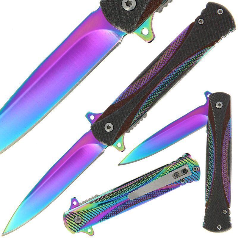 Nazis Anglo Arms Lock Knife Rainbow Effect