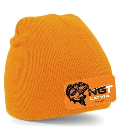 Ngt ziemas cepure oranža / NGT logo ar karpu, asari vai zandartu