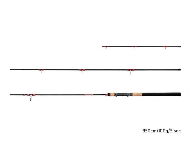 Fīderis Delphin LEEDER Feeder + 2 tips 330cm/100g