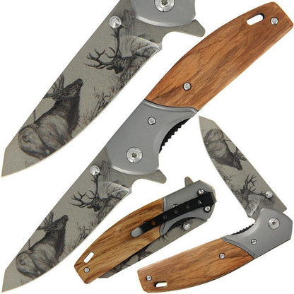 Nazis Anglo Arms Deer Design with Zebra Wood Handle