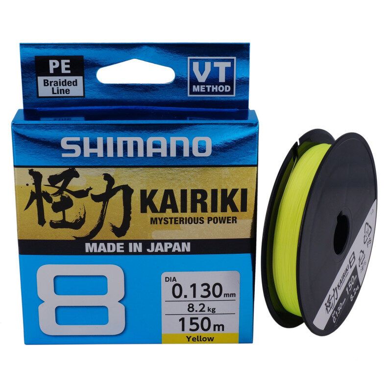 Punutud tamiil SHIMANO Kairiki 8 - 150m kollane