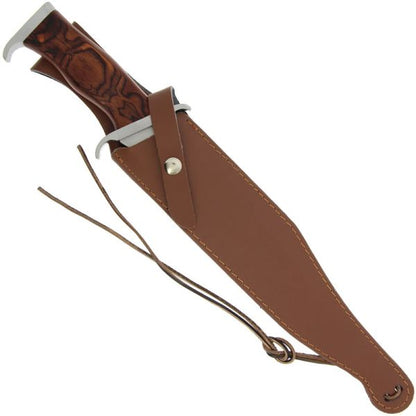 Anglo Arms Deluxe Rambo III Nazis, mačete no Rambo filmas ar koka rokturi un ādas ietvaru