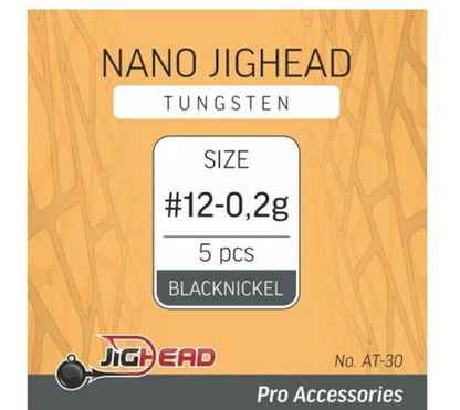 Volframa Džiggalva Tungsten Nano JigHead Black Nickel #14
