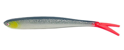OSHELure Zander Tail Pelagic ar Sarkanu Asti, 7" Silikona mānekļi Zandartiem