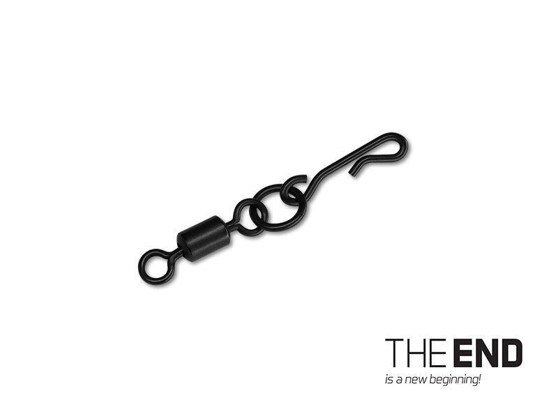 Delphini lõikur THE END Q-Cast 10 tk / Rulluv pöörel rõnga ja Q-kujulise klõpsuga Delphin THE END Q-Cast / 10 tk