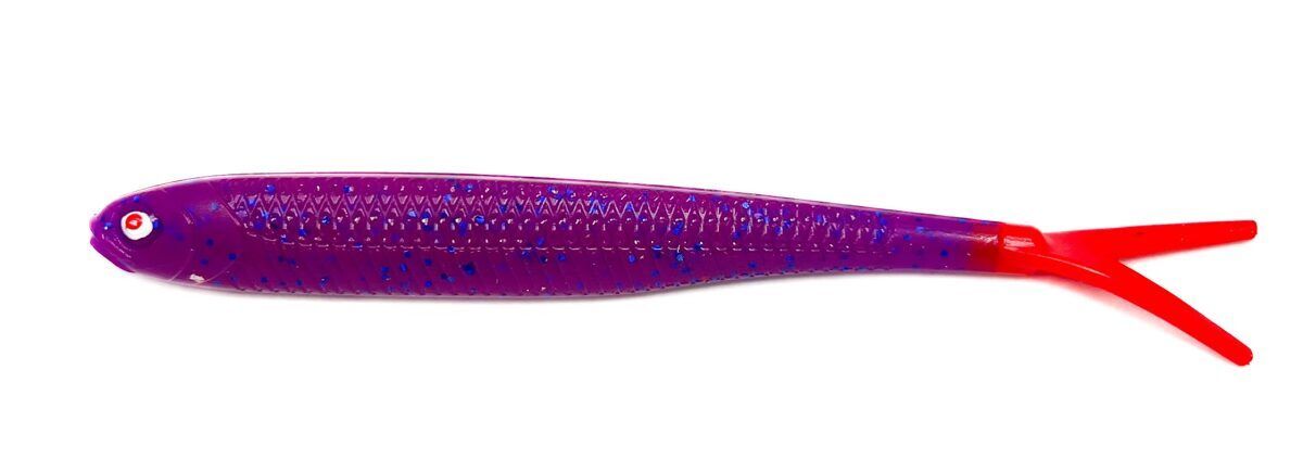 OSHELure Zander Tail Pelagic Dzeltenu Asti, 7" Silikona mānekļi Zandartiem
